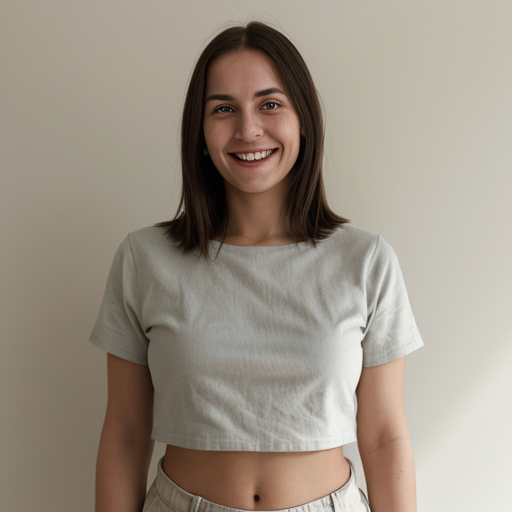 Young sporty woman on isolated grey background generated by ai