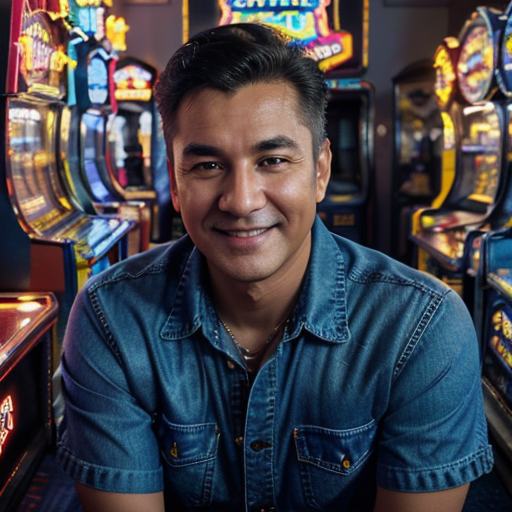 Average middle age indian man in a casino generated by ai
