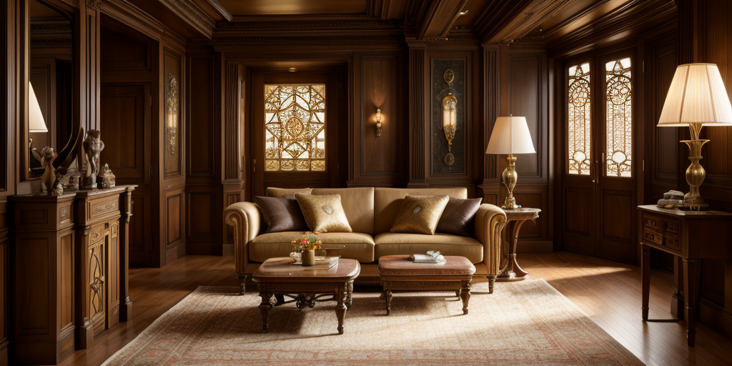 Cosy vintage and victorian interior house generated by ai