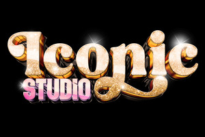 Iconic Studio Logo pour une soirée du nouvel an 2025